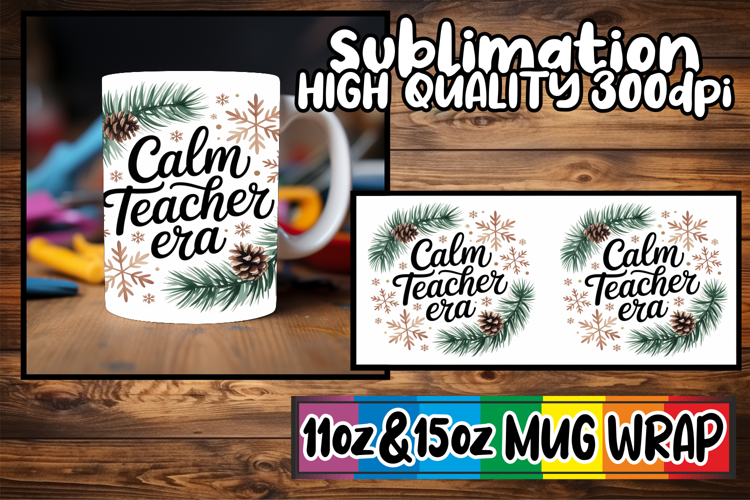 Whimsical evenings 11oz 15oz sublimation wrap, Teacher