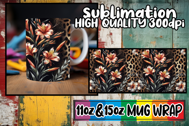 Joyous memories 11oz 15oz sublimation wrap, Leopard Prints
