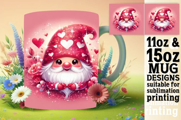 Adorable Gnome Sublimation Cups