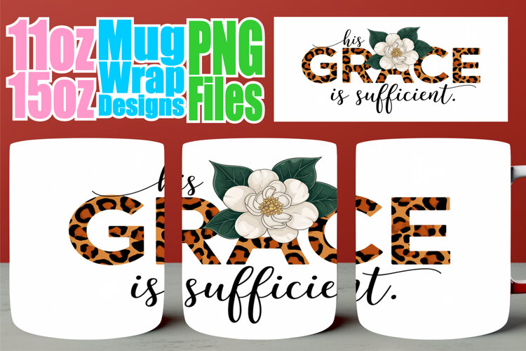 Luminous vibes sublimation mug wrap, Christian example image 1