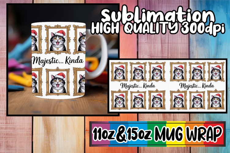 Tender love 11oz 15oz mug wrap, Funny Cat