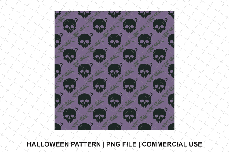 Halloween Skull Pattern Png | Sublimation | Digital Paper