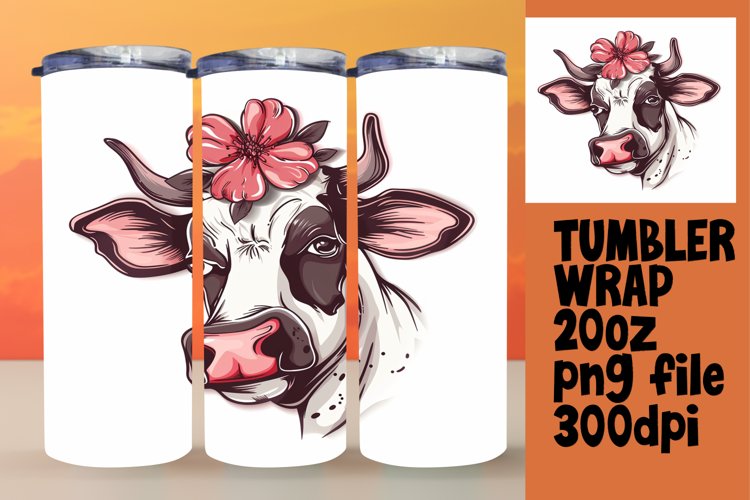 Funny Farmhouse Cow Tumbler Sublimation - 20oz example image 1