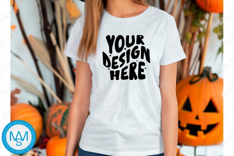 White Tshirt Mockup Image 11