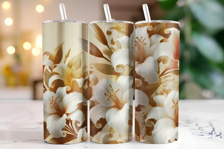 Flowers Tumbler Wrap | Sublimation | Tumblers