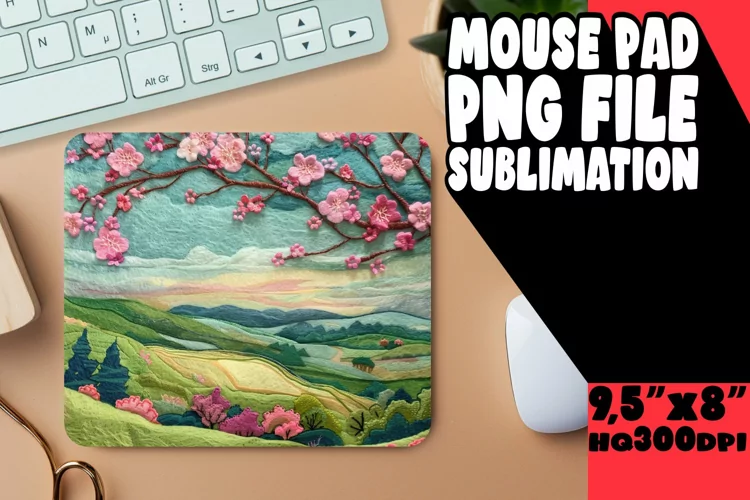 Vibrant 3D Landscape Mouse Pad