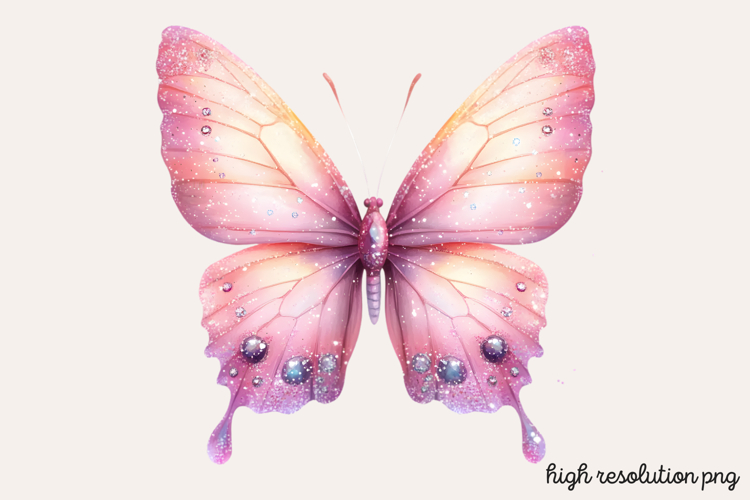 Pink Butterfly Clipart Image 12