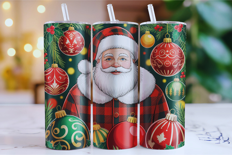 Merry Christmas Santa Tumbler Wrap | Christmas Wrap