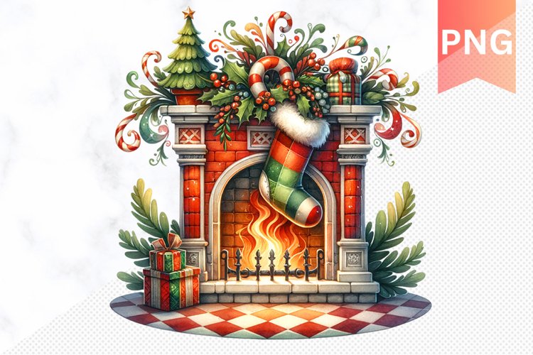 Christmas Fireplace Png Image 3