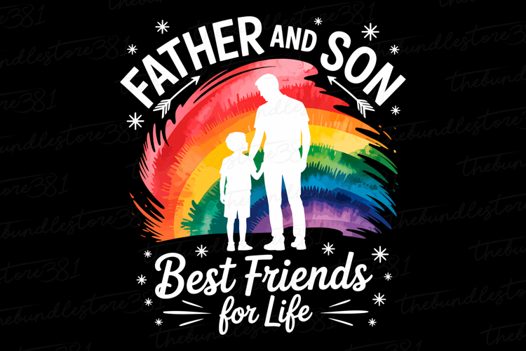 Father And Son Silhouette Image 3