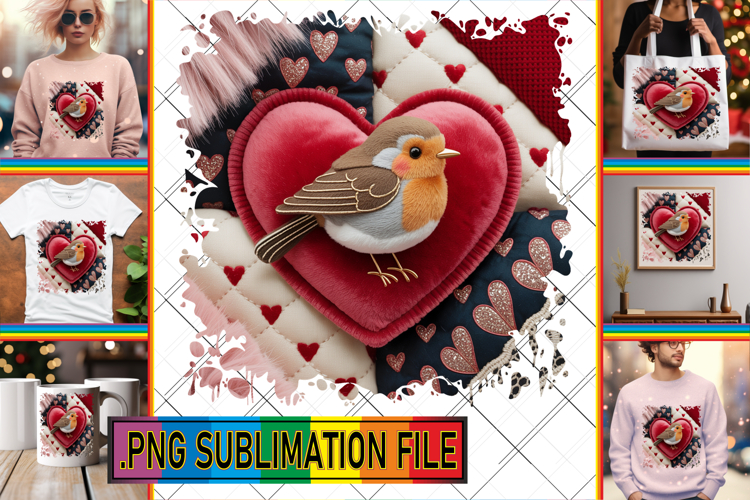 Cheerful Tote Bag Designs PNG, Valenines Animals