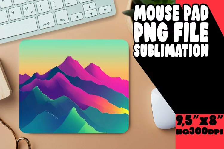 Colorful Gradient Design Mouse Pad for Sublimation