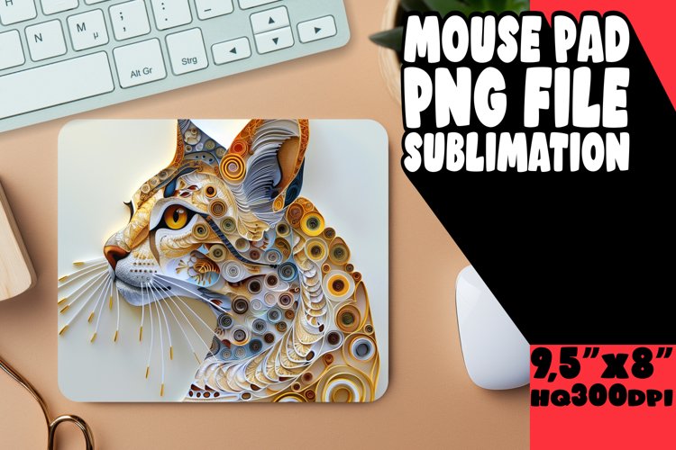 Cat Magic 3D Sublimation Mouse Pad - Cat Lover example image 1