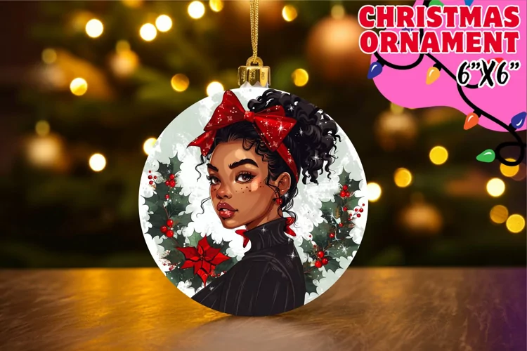 Radiant Car Coaster Circle Design, Xmas Girl