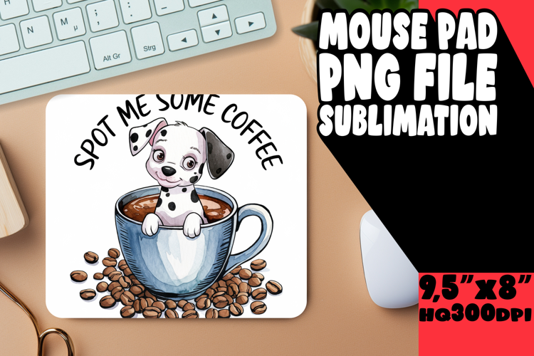 Joyful DESK PAD Creative Art, Coffee Dog