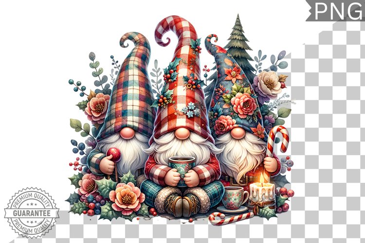 Christmas Gnome Sublimation - Clipart PNG Design