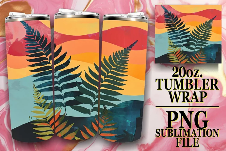 Retro Summer Blossom Bouquet Tumbler Wrap - Nostalgic Style