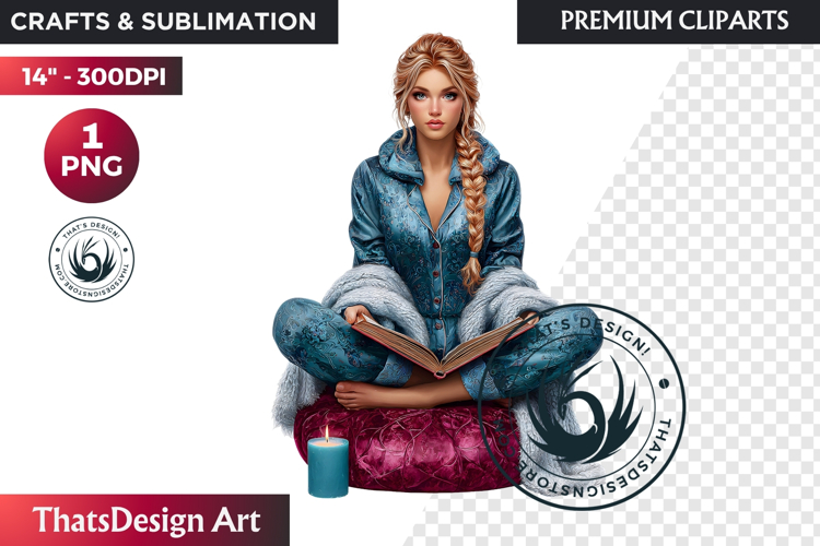 Cosy Winter Girl Clipart, Fashion Girl PNG, christmas