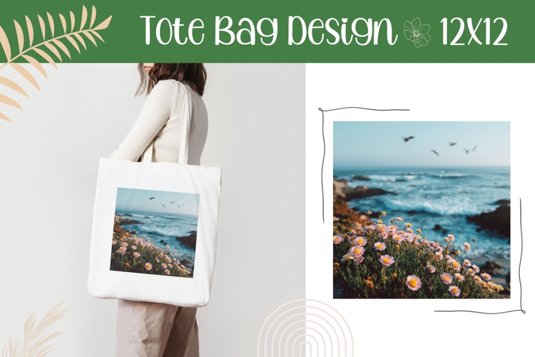 Summer Sea Illustration, Summer Sea Tote Bag Design
