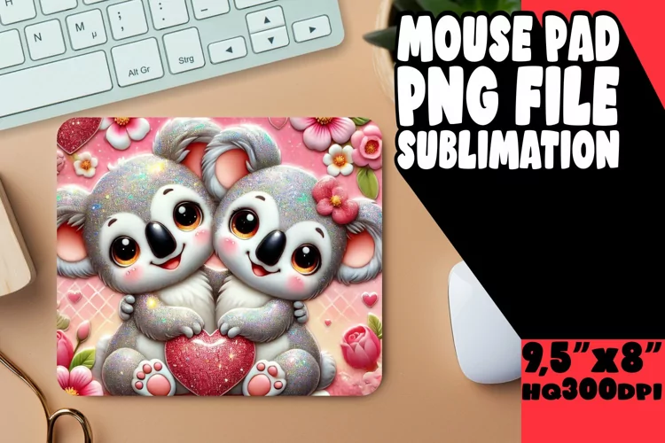 Whimsical Desk Pad Sublimation, Sweet Animals
