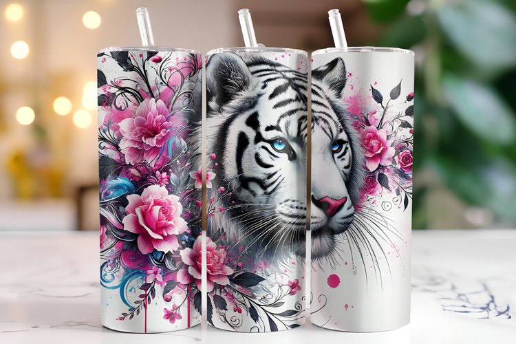 Tiger Tumbler Wrap | Sublimation | Tumblers example image 1