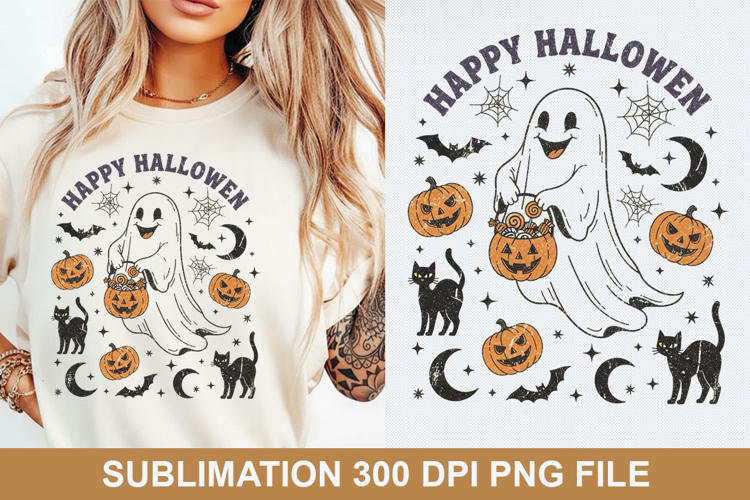 Happy Halloween Sublimation - Halloween PNG Design