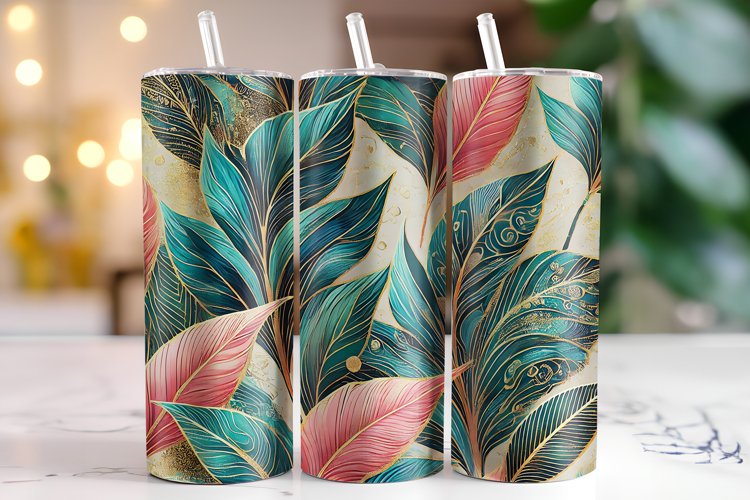 Leaves Tumbler Wrap | Sublimation | Tumblers