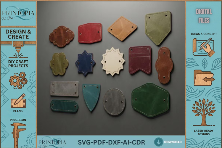 Leather Labels / Laser cut Shapes / Custom Branding Leather