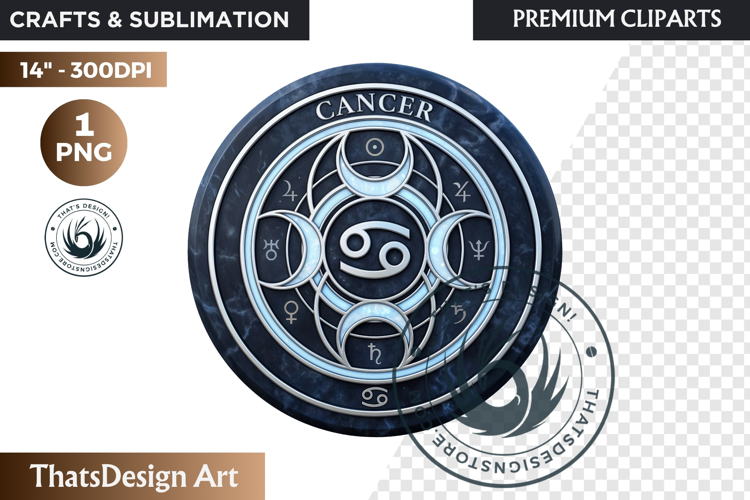 Cancer Alchemical Zodiac Clipart Magic Horoscope Coin PNG