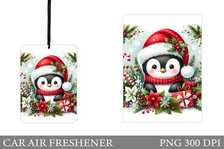 Cute Penguin Car Air Freshener. Christmas Car Air Freshener example image 1