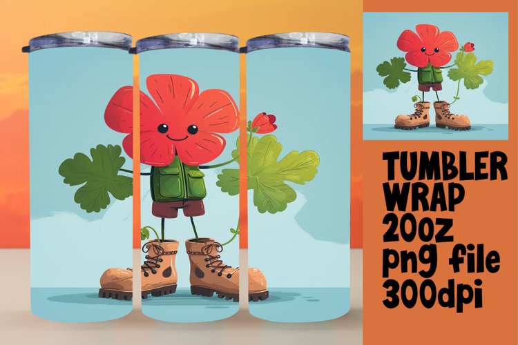 Whimsical Blossom Bonanza: 20oz Tumbler Art example image 1