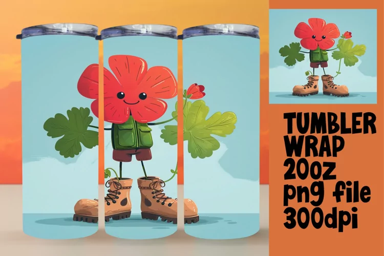 Whimsical Blossom Bonanza: 20oz Tumbler Art