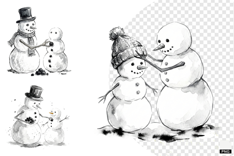 Snowman Party Clipart