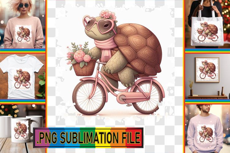 Cozy TSHIRT Art Ideas PNG, Turtle