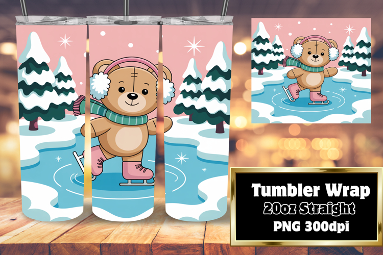 EYE-CATCHING 20oz Sublimation Tumbler , Cute Bear