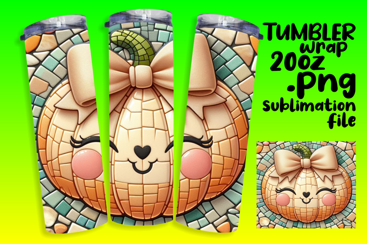 ELEGANT 20oz Tumbler Wrap for Creative Gifts , Cute Pumpkin