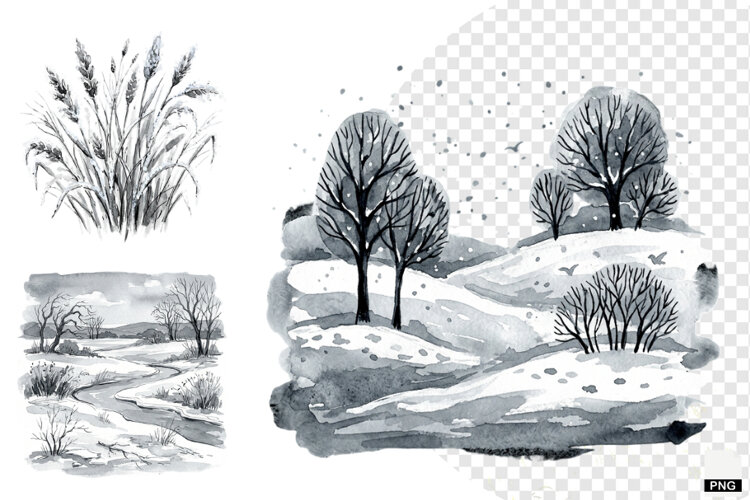Nature Forrest Meadow Clipart example image 1