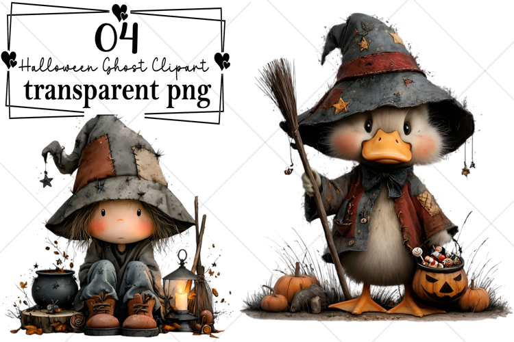 Halloween Ghost Clipart Watercolor PNG