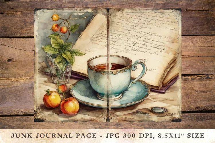 Printable Junk Journal Pages tea 8