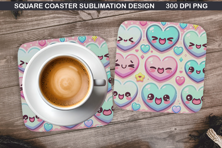 Valentine Coaster Sublimation, Valentine Coaster PNG Design