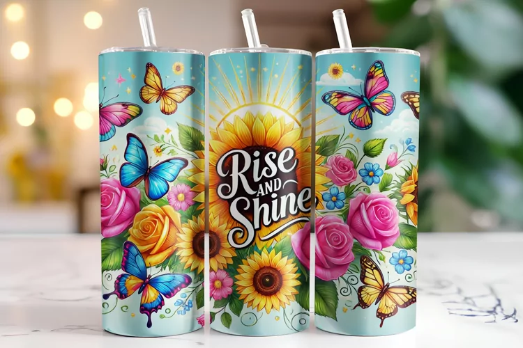 Rise & Sunshine Tumbler Wrap | Sublimation | Tumblers