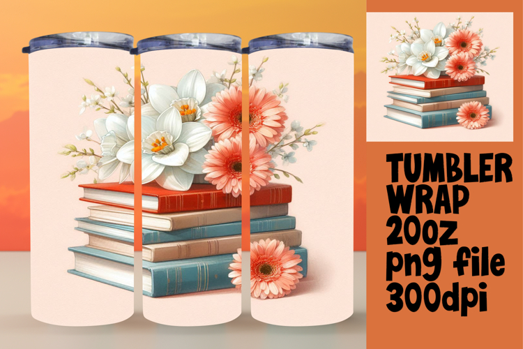 20oz Tumbler Template for Any Occasion , Books