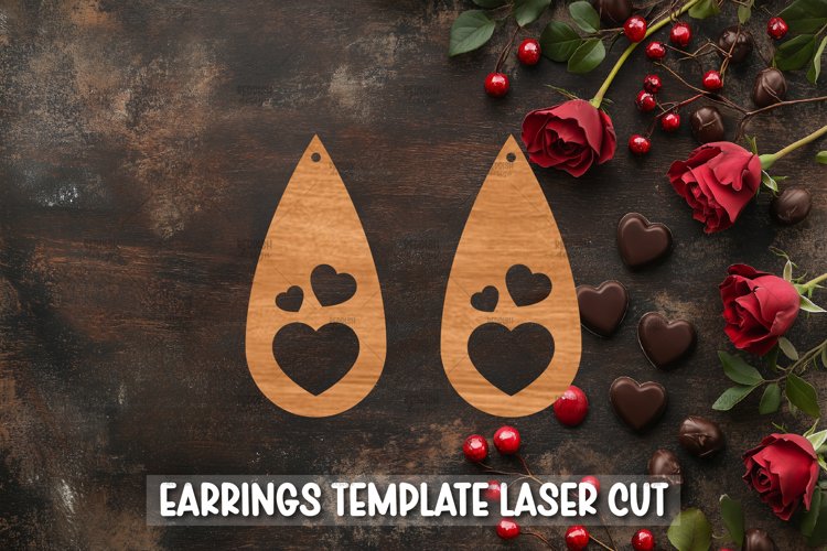 Heart Earrings Svg
