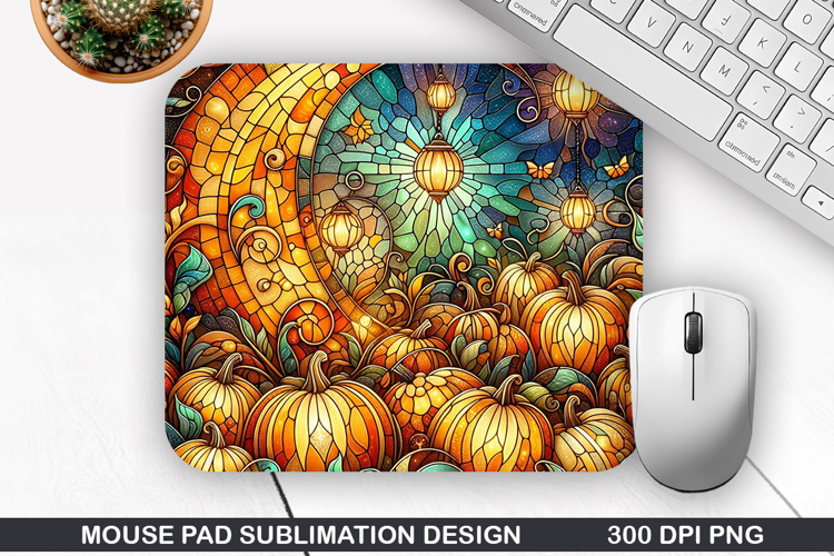 Pumpkin Mouse Pad Sublimation, Halloween Mouse Pad PNG