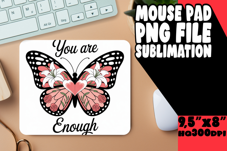 Bright MOUSE MAT Artistic Ideas, Butterfly