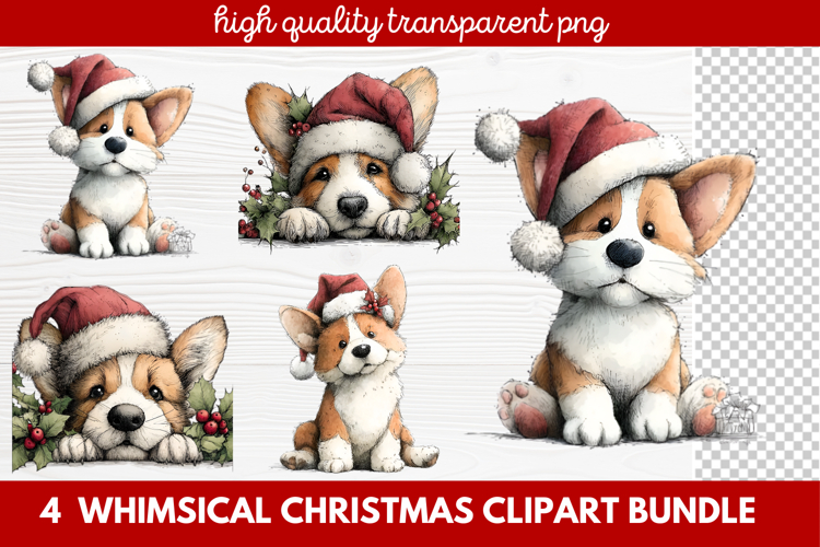 Whimsical Christmas Clipart | Cute Festive Holiday PNG
