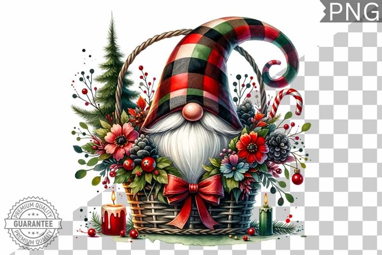 Christmas Gnome Sublimation - Clipart PNG Design