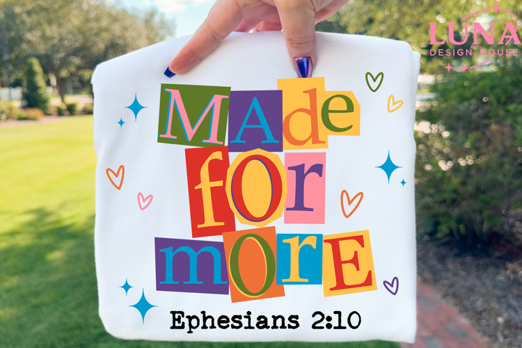 Christian Made for More PNG: Inspirational Faith Png