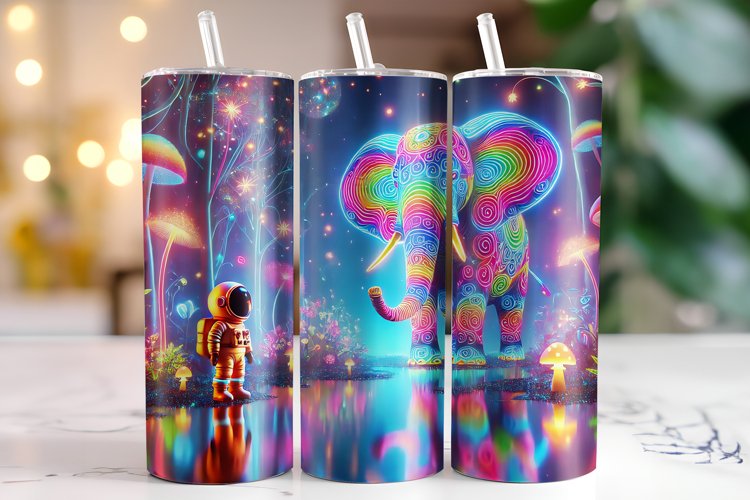 Elephant Tumbler Wrap | Sublimation | Tumblers example image 1