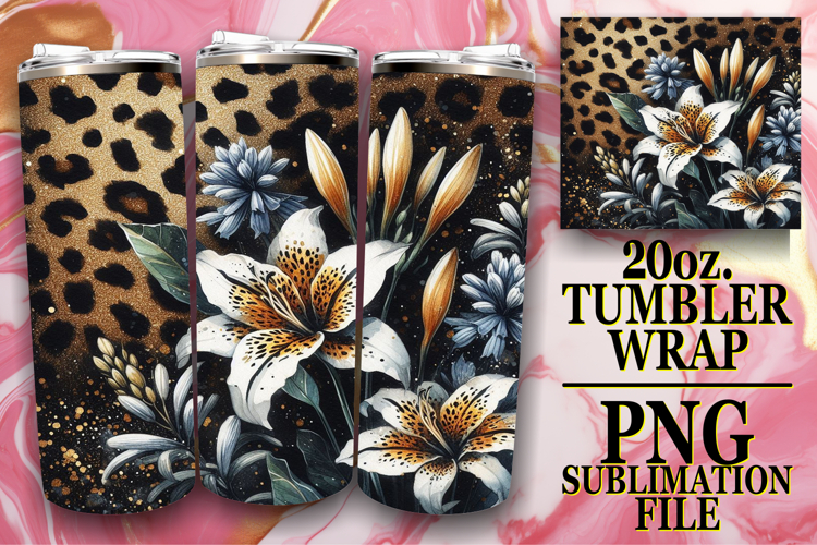 Timeless journeys 20oz tumbler wrap, Leopard Prints